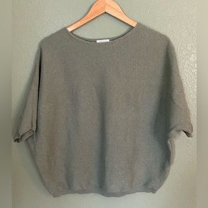 The Reset Ribbed Short Sleeve Pullover Linen Sweater Size L/XL